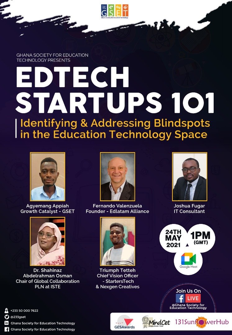 All is set for our Edtech Webinar!!!!!
Join us at exactly 1 PM (GMT) to be a part of this exciting and informative session centered on identifying and addressing the blind spots in the African Edtech space.
Stay tuned!
#education #edtechstartup #edtech #innovation #technology