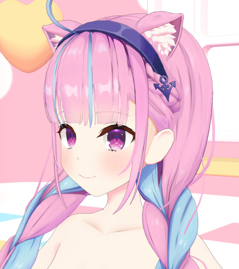 ・目、まつげ、まゆ、耳を本モデリング・UV展開
・顔UV修正
・テクスチャ作業中～
顔、瞳テクスチャを描かないと目の配置バランスが取りにくかったので先にテクスチャを描きました～
少しまつげの形が違うのでお姉さんみが出ている気がしますね😇
修正してやる🤜 