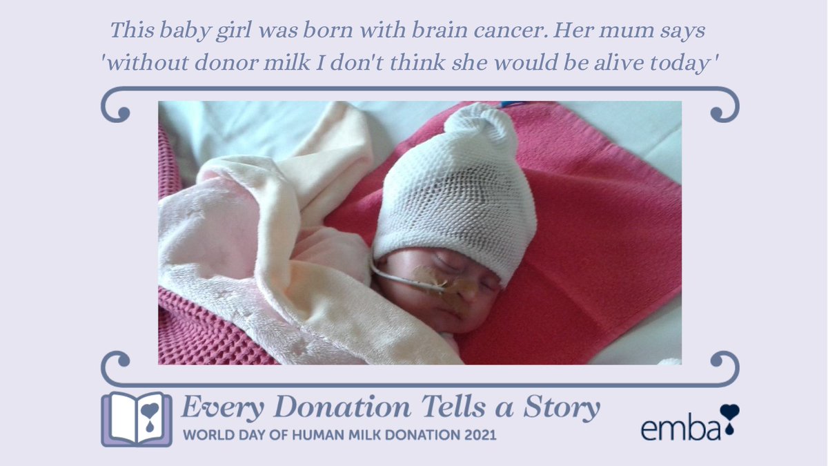 MilkBanksEMBA's tweet photo. Day 24: A story of this baby girl from Greece and her recovery from brain cancer. Her mum says without #donormilk she would not be alive today. Help milk donors see her words of thanks! Read the story and please RT: https://t.co/Ne8NzfpLrW #WDHMD #everydonationtellsastory https://t.co/BhssSM5coA