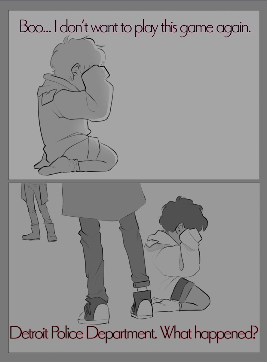 Detroit Become Human au (Chapter 3 part 2.1) (cw: violence, blood,) not even a little sorry :) #ranboofanart #tommyinnitfanart #dreamsmpfanart #alliumduo