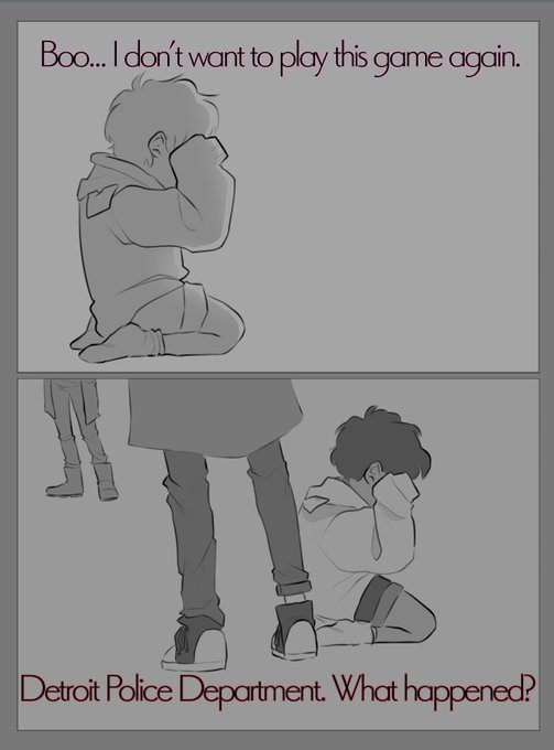 Detroit Become Human au (Chapter 3 part 2.1) (cw: violence, blood,) not even a little sorry :) #ranboofanart #tommyinnitfanart #dreamsmpfanart #alliumduo 