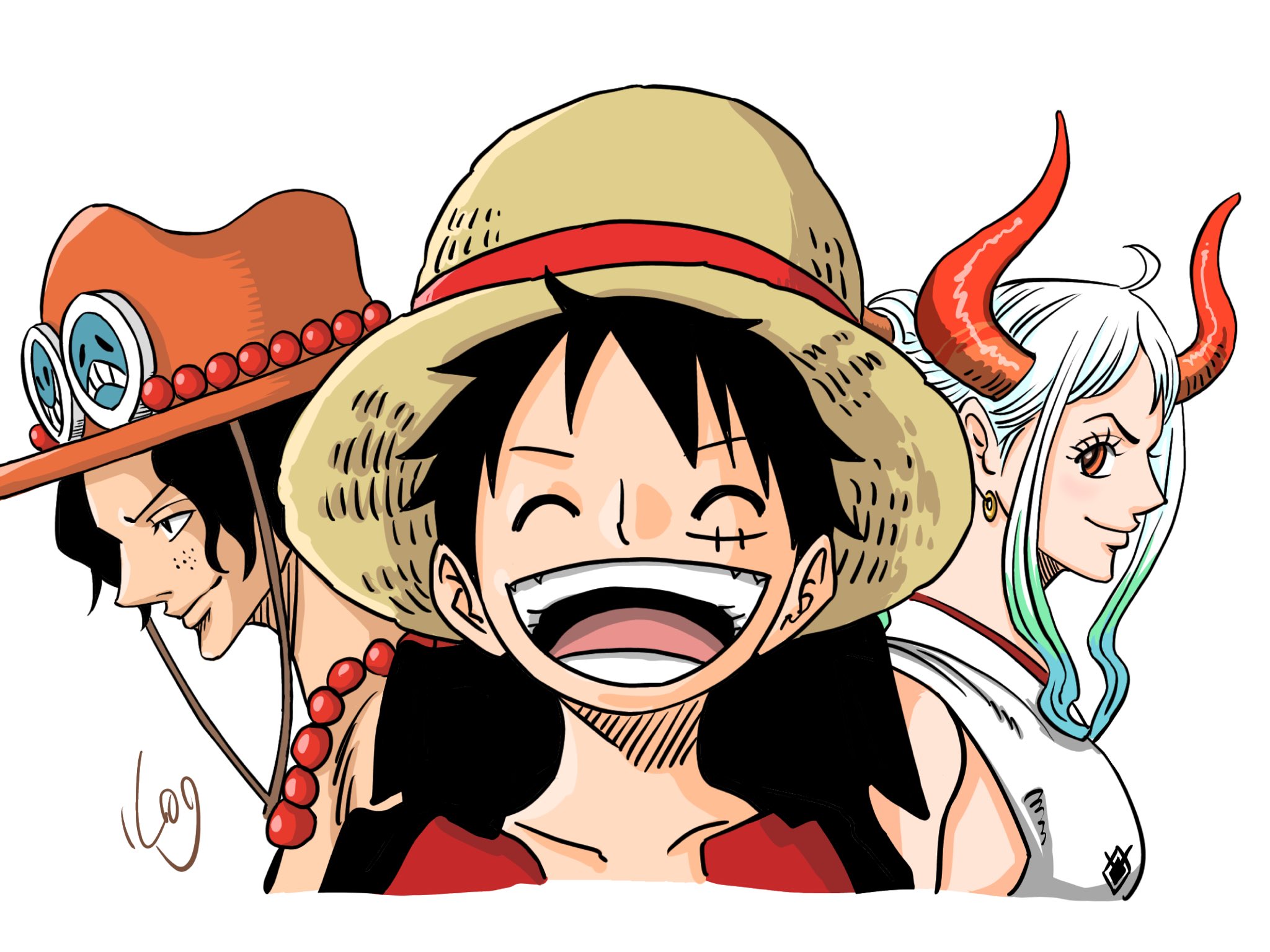 Log ワンピース考察 One Piece 100巻が楽しみ過ぎる エースとヤマトが描かれるのアツアツやんっ T Co Uitp6xte58 Twitter