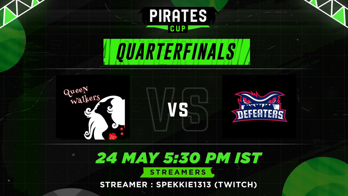 Join me in a few minutes as <a href="/DefeatersCoC/">DefeatersCoC</a> takes on the strong &amp; mighty #QueeNWalkers in the Quarter Finals of the RIT Esports Pirates Cup

Kickoff at 2pm CEST live at twitch.tv/spekkie1313