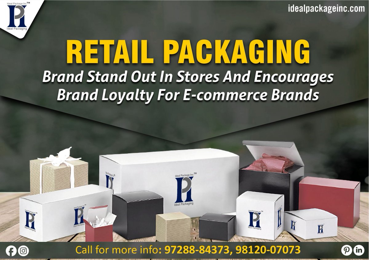 IDEALPACKAGEINC's tweet image. Custom retail packaging incorporates your business's logo, brand colors, copy, and message on the outside (and inside) of the box. 
#idealpackageinc #customretail #retailpackaging #packaging #ecommercepackaging #customproducts #products 
idealpackageinc.com