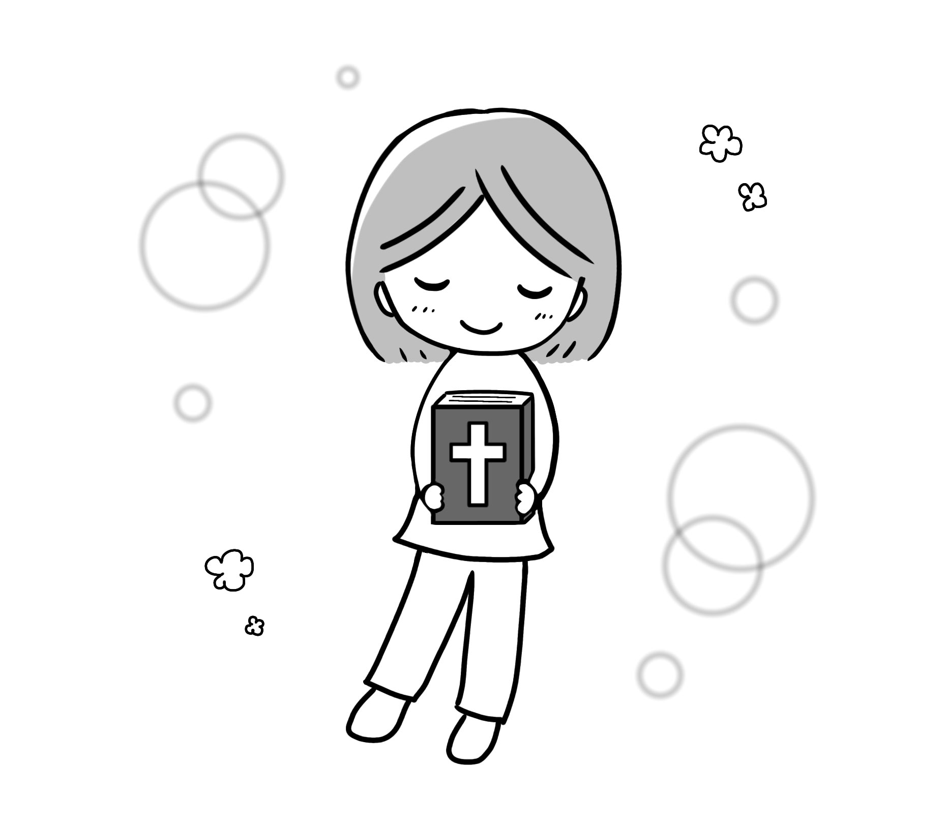 聖書イラスト 聖書を持った女性のイラスト 聖書イラスト 聖書を持った女性のイラスト