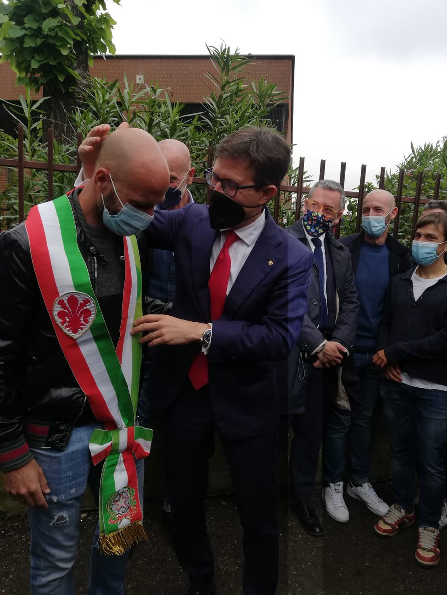 Il Sindaco Nardella col Sindaco Borja Valero