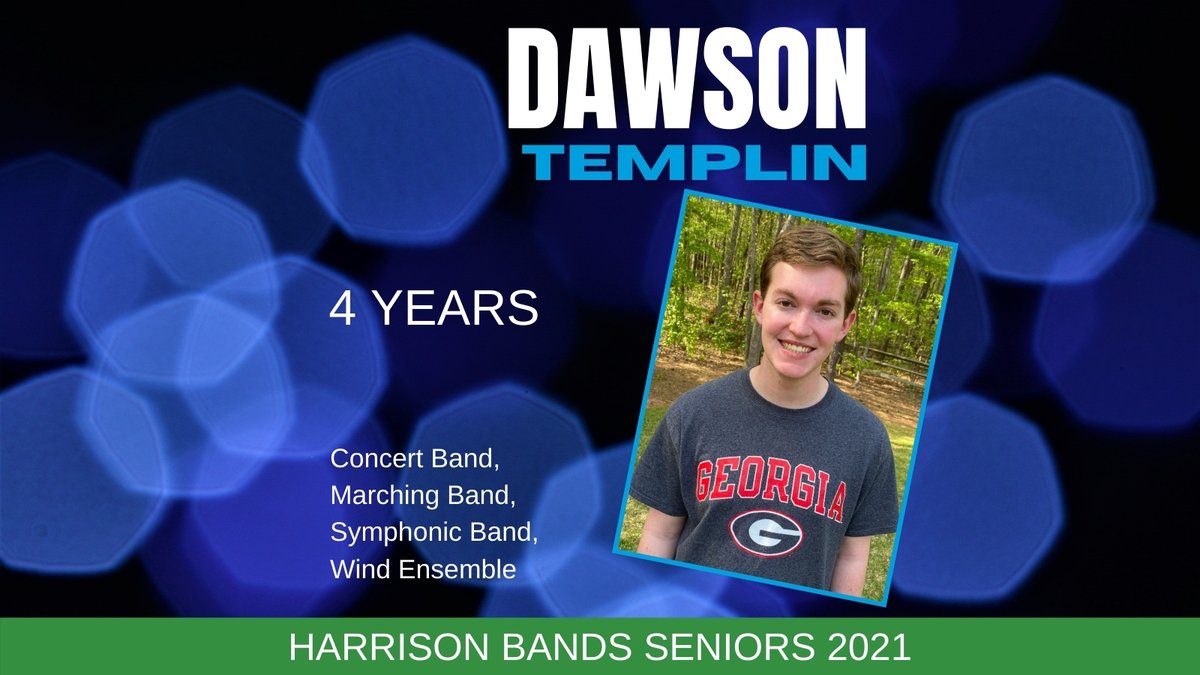 Thank you, Dawson Templin  and your extended family for four years as part of our Harrison Bands program and family. Best wishes for great success in the future. #AlwaysAHoya #HoyaStrong #MarchOn #HarrisonBands #HarrisonBandsAlumni