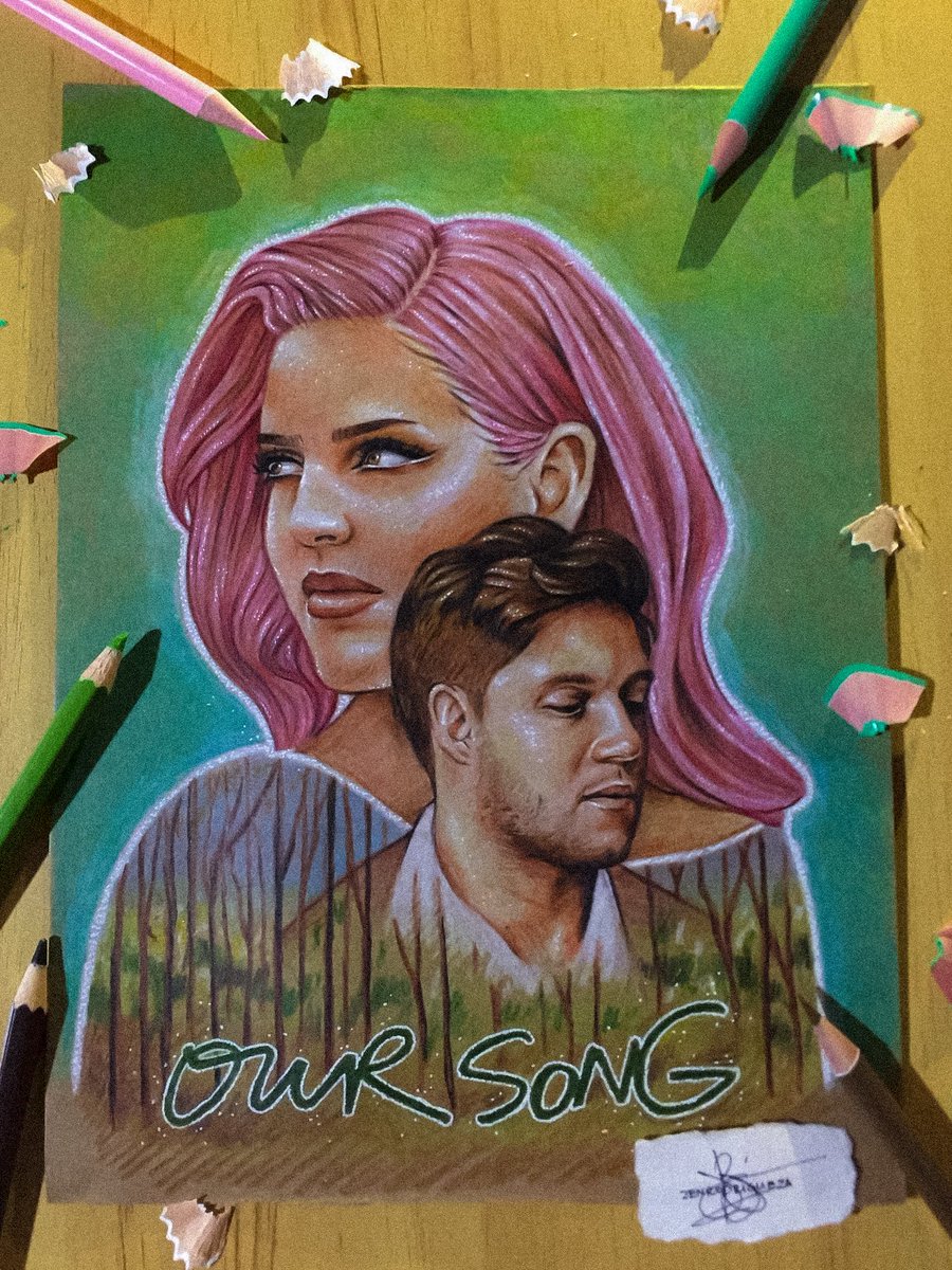 imzenrodrigueza's tweet photo. OUR SONG || Anne-Marie x Niall Horan 
@AnneMarie @NiallOfficial #OurSong 
drawn using Faber-Castell classic colorpencils and Brutfuner oil pencils on kraft paper. 

Please like and RT

IG: https://t.co/clyX3hZl9h https://t.co/Agzj2yl1ut