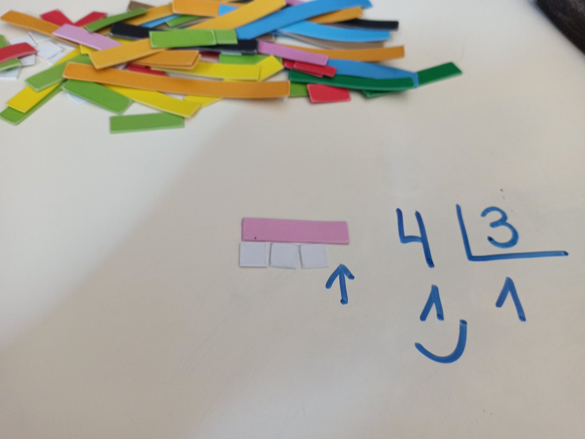 BeatrizCerdan's tweet photo. Hoy ha venido una alumna a enseñarnos cómo divide, porque le ha enseñado su abuelo. Y hemos aprovechado para practicar con Regletas. Vídeo a continuación: https://t.co/e4iauAhARI