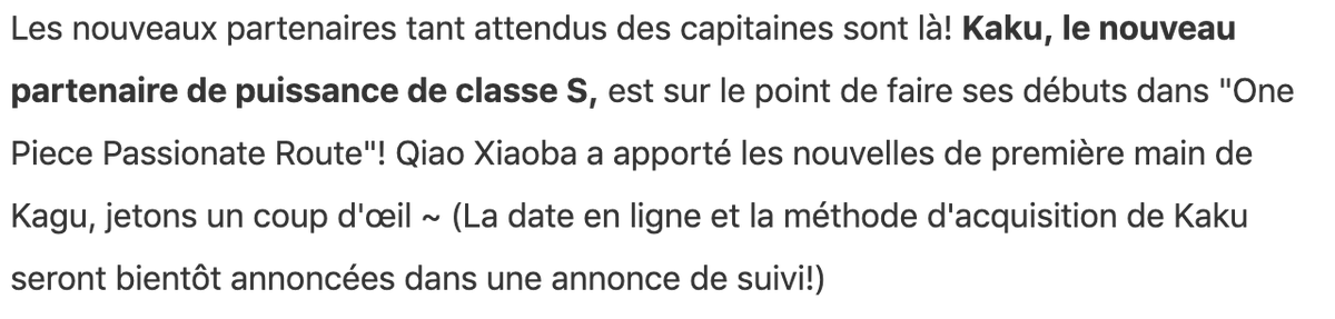 Nouveau personnage S annoncé qui sortira bientôt Kaku S, normalement il sera disponible via un battle pass comme vivi S il se peut qu'il arrive avec d'autres S, SS. #OnePieceFightingPath