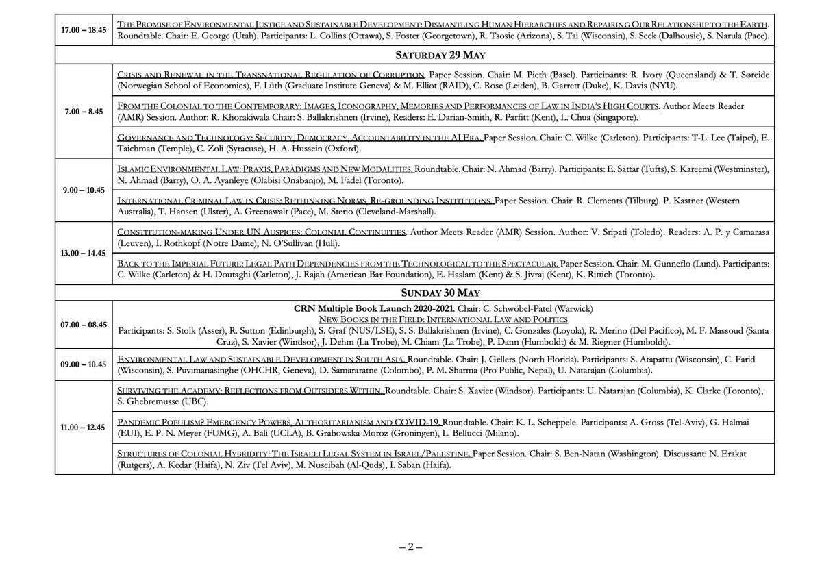 The 💥2021 LSA Annual Conference💥 is here. This year the Int'l Law &amp; Politics Collaborative Research Network has put together:

- 19 sessions!
- 2 multibook launches, featuring 21 new books!
- An amazing roundtable on the theme of Meltdown! 

Please COME/SHARE! <a href="/law_soc/">Law and Society</a> #LSA2021