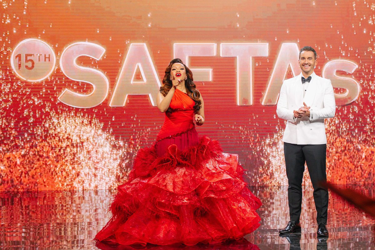 A night to remember... A dream realized!!!  

A huge thank you to my entire team for pulling this off with me. 🥳🎊🥳

An even bigger thank you to my @SABC3 family and the @nfvfsa for entrusting me with the honour of being a #SAFTAs15 Host.

Dress: @PortOfLNG 
📸: @AustinMalema