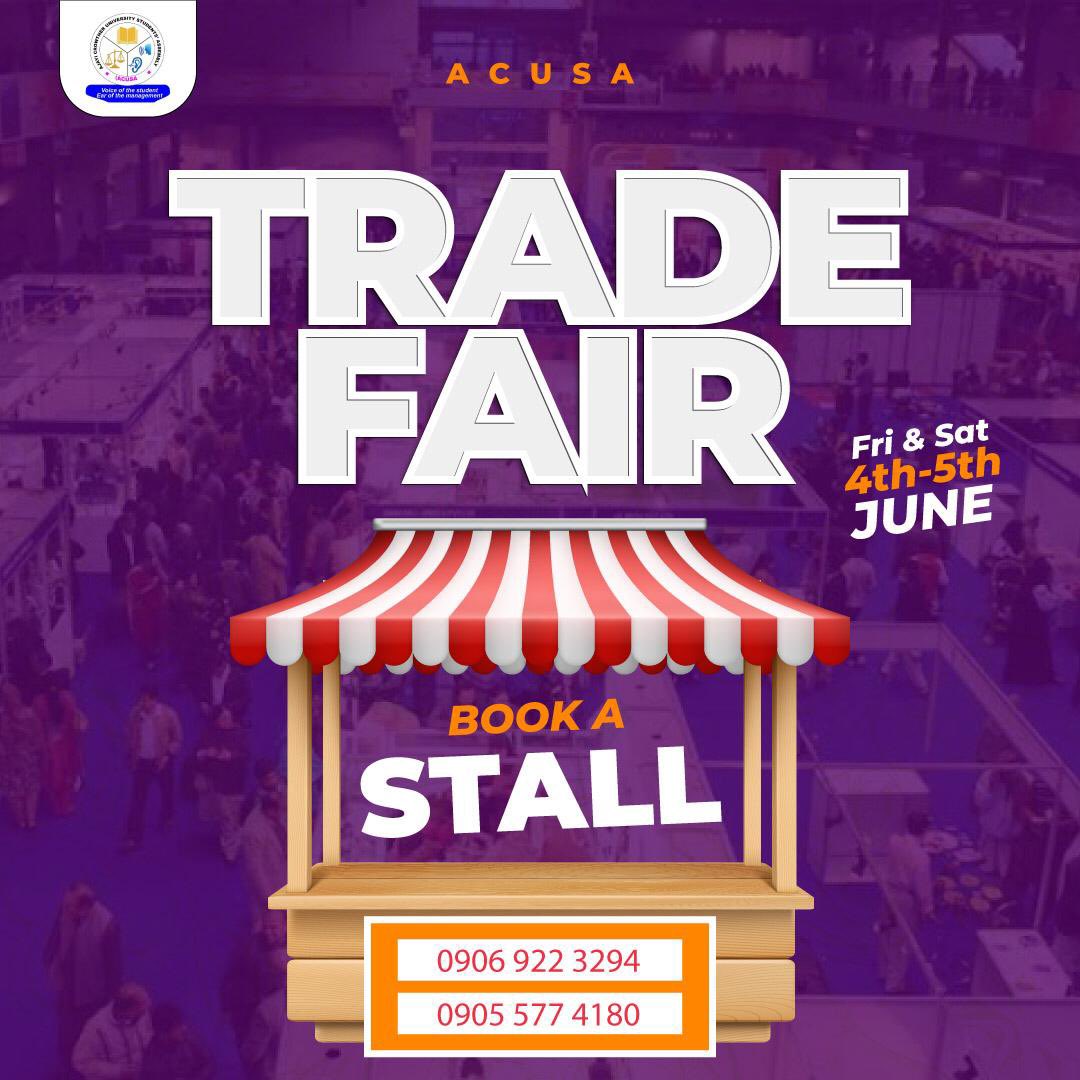 daddycruizeee's tweet photo. #AcuTradeFair21 Happening on the 4th & 5th of June 🔥#onlyinacu https://t.co/h7gzS9zisO