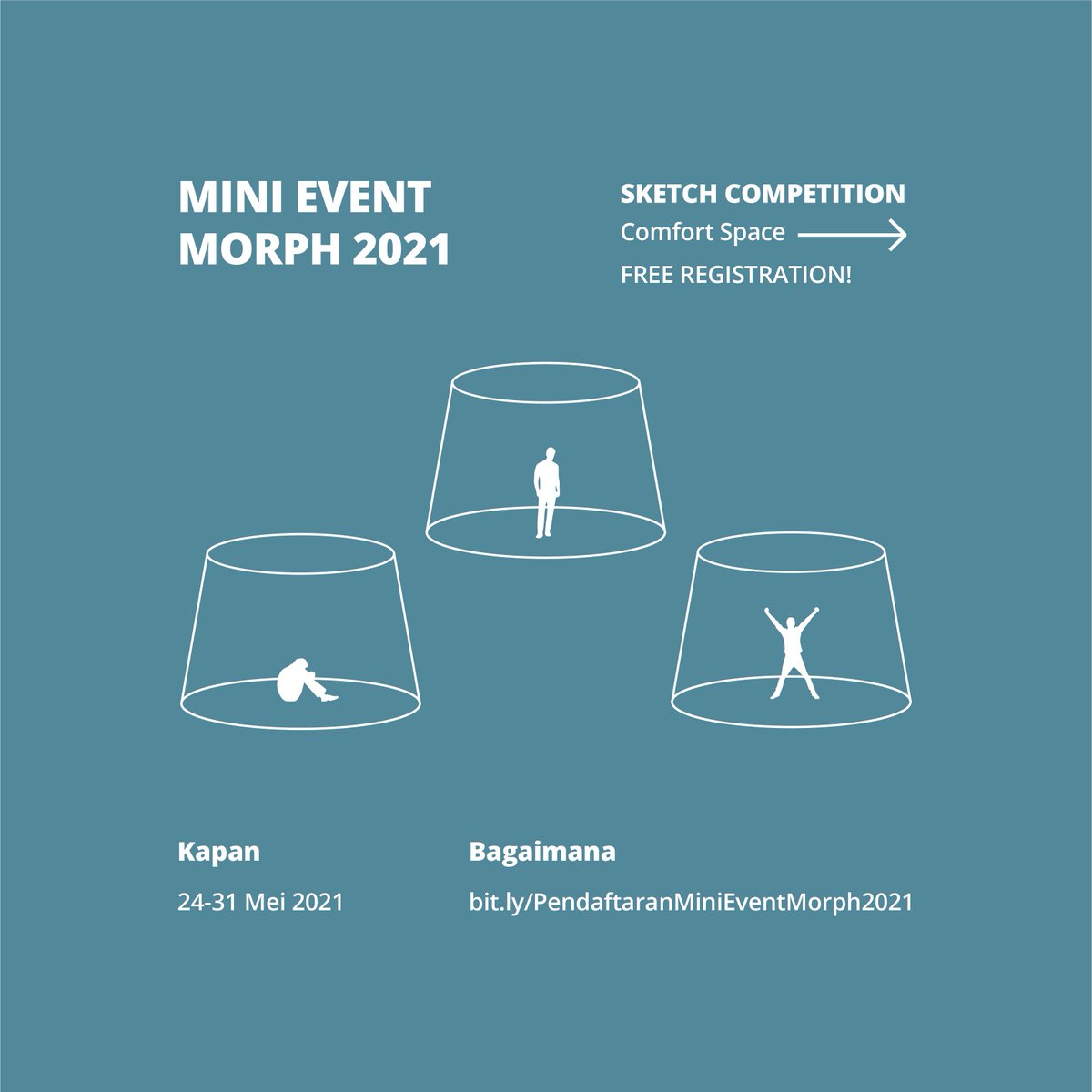 [YUK RAMAIKAN MINI EVENT MORPH!]

Yuk ikuti perjalanan menceritakan ruang ternyamanmu di MINI EVENT MORPH! Terbuka dari tanggal 24 Mei - 31 Mei 2021.

Tunggu apa lagi?
Yuk segera daftarkan diri dan lihat info selengkapnya di link dan utasan
bit.ly/PendaftaranMin…

[sebuah utas]