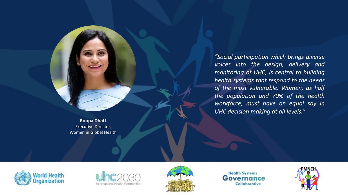 Kira Koch (@kirajkoch) on Twitter photo We're delighted to have <a href="/RoopaDhatt/">Dr. Roopa Dhatt</a> with us, co-founder <a href="/womeninGH/">Women In Global Health</a> & key advocate for gender equality!
Look forward to a vivid moderation with esteemed speakers at the launch of the <a href="/WHO/">World Health Organization (WHO)</a> Handbook on Social Participation, 31 May 2-3pm CET
Register here cutt.ly/3bMMPWW We're delighted to have <a href="/RoopaDhatt/">Dr. Roopa Dhatt</a> with us, co-founder <a href="/womeninGH/">Women In Global Health</a> & key advocate for gender equality!
Look forward to a vivid moderation with esteemed speakers at the launch of the <a href="/WHO/">World Health Organization (WHO)</a> Handbook on Social Participation, 31 May 2-3pm CET
Register here cutt.ly/3bMMPWW