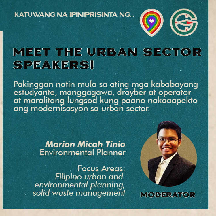 jpgs_upd's tweet photo. "Pupunta na lang ako sa lungsod, doon mas maginhawa ang pamumuhay."

Totoo nga ba ito? Alamin ngayong May 29, 2 pm kung maginhawa ba ang buhay sa modernisadong urban sector.

Mag-register dito: https://t.co/hrRpFJSdD4

#DiPatagAngMundo
#JPGSAnnivMonth2021
#ModerNinoSasyon https://t.co/bzfn6SvJN6