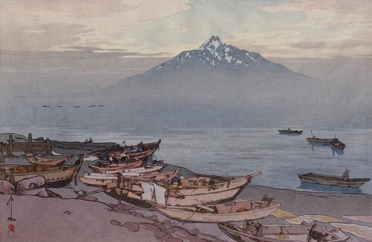 PaintingColleg's tweet image. Hiroshi Yoshida (吉田 博, Yoshida Hiroshi, September 19, 1876 – April 5, 1950) was a 20th-century Japanese painter and woodblock printmaker.