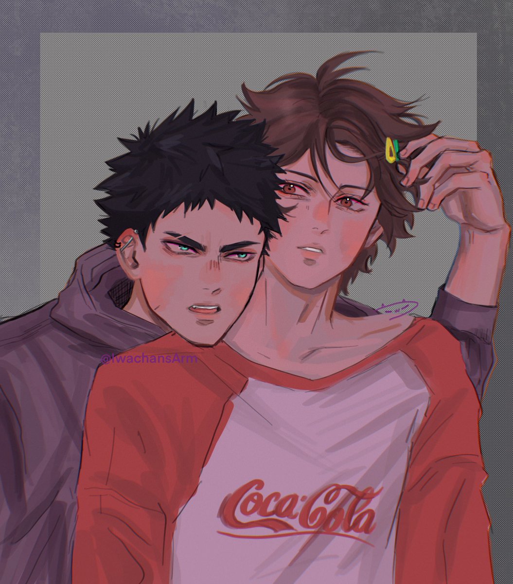 ハイキュー「💇

#iwaoi #Haikyuu #ハイキュー #iwaizumi #oi」|Kay🍄のイラスト