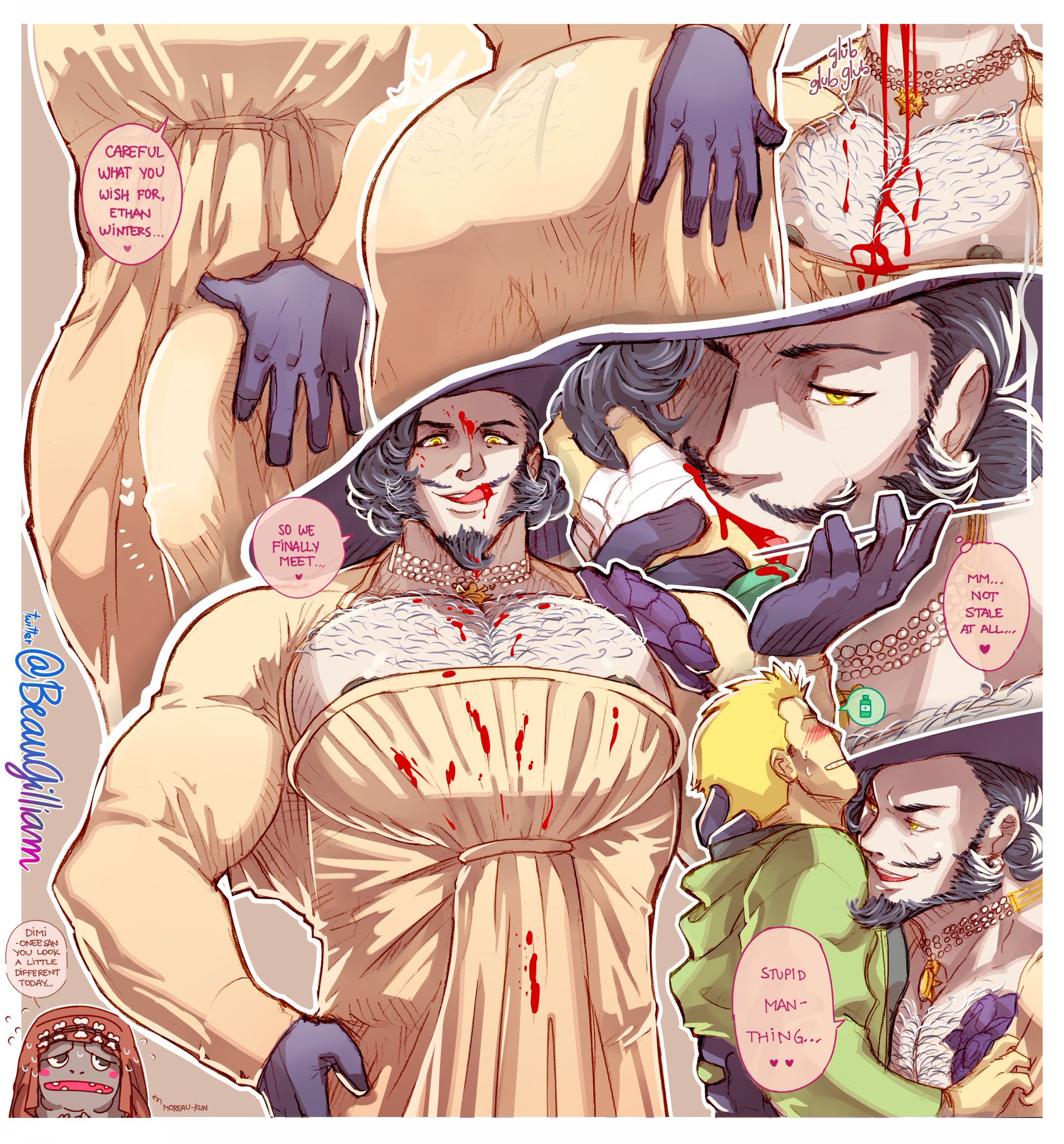 Beau⭐Gilliam on X: Male Lady Dimitrescu... uwu🩸💙  t.colX4NIMDkMf  X