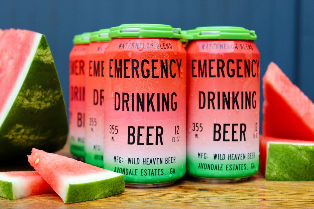 BeerWildHeaven's tweet photo. Weโve been on our (g)rind yโall. Get ready to drink in the summer, starting this Friday! #watermelonedb #watermelonbeer #edb #gabeer #emergencydrinkingbeer https://t.co/fz4QmmE0xh
