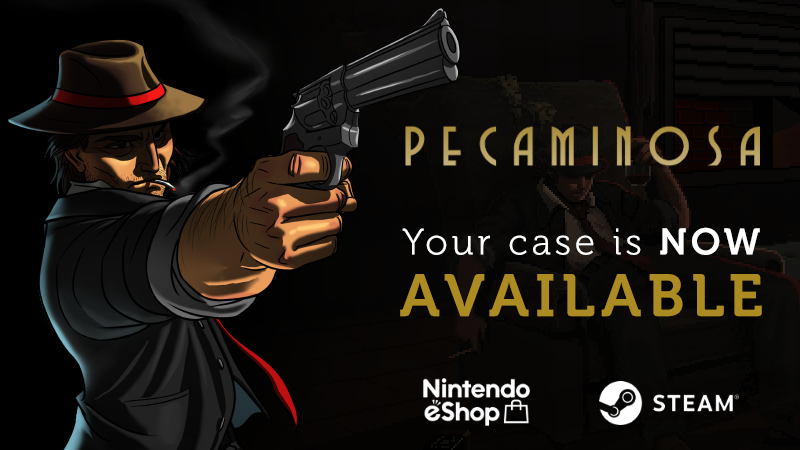 Pecaminosagame's tweet image. Your case is now, detective! 🕵️
Pecaminosa is live on #Steam and #Nintendo #Switch! 😎🎉

#Pecaminosa | #RPG | #IndieDev