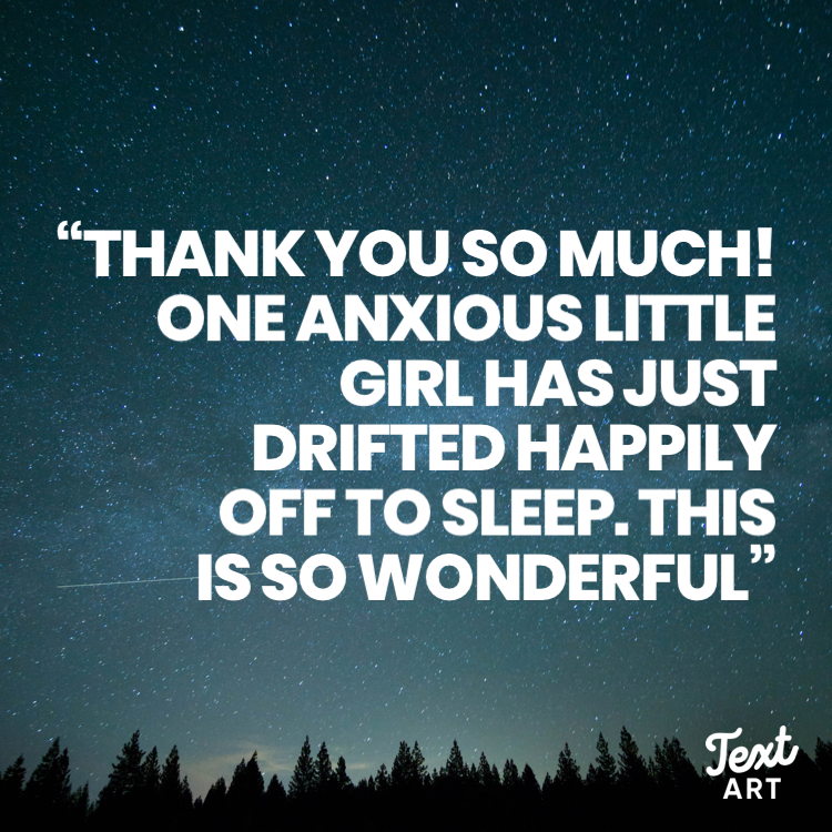I received this from the parent of a #yourfloatingbed listener. Thank you for every message, comment, email. I appreciate you reaching out to me and it means so much that you’re enjoying our sleep journeys #bedtime #kids #parenting #mindfulness #sleep #podcast