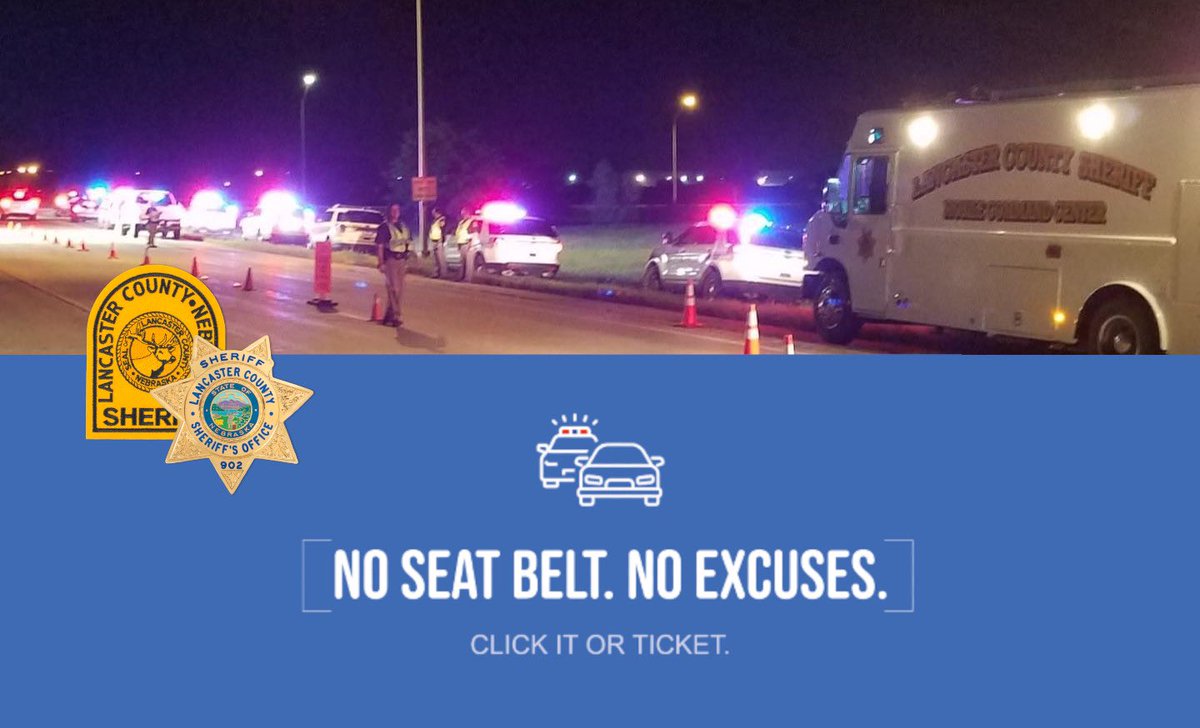 LSOtommy's tweet photo. Click it or Ticket starts today and continues through the Memorial Day weekend. More info: https://t.co/nkhnZnpGLt
 #ClickItOrTicket #buckleup #ArriveAlive #LNK #LSO https://t.co/JHTEWFOZio