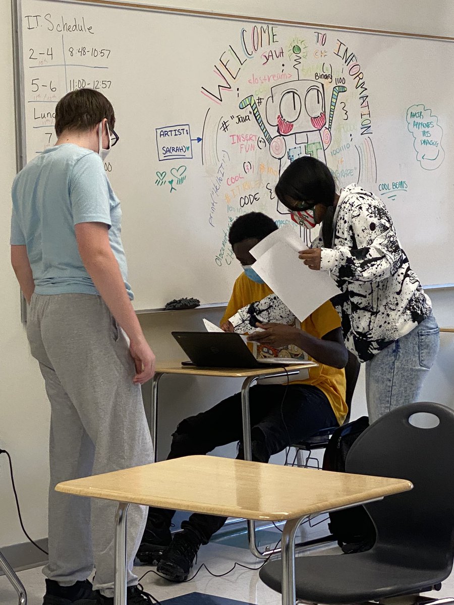 Communication is such an important skill.  We had fun playing a game today where effective communication is the only way to win.  #NCCVTWORKS #communication @NCCVoTech <a href="/St_GeorgesTHS/">St. Georges THS</a>