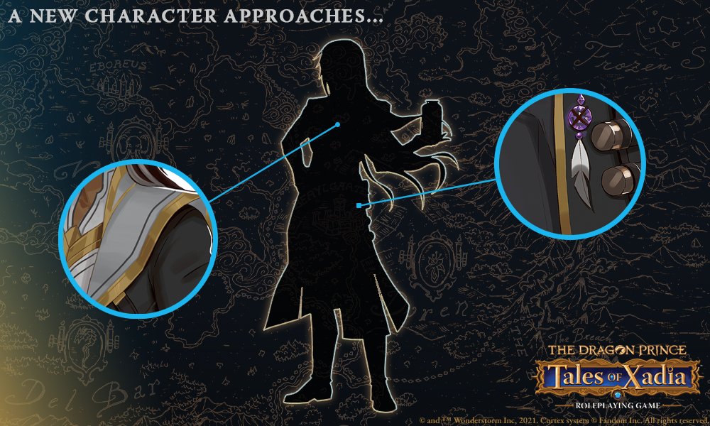 thedragonprince's tweet photo. The next '#TalesOfXadia: #TheDragonPrince RPG' playable character premieres tomorrow at @CortexRPG but you get one final hint... Does this confirm any theories? 👀 https://t.co/fJZQKyWA82