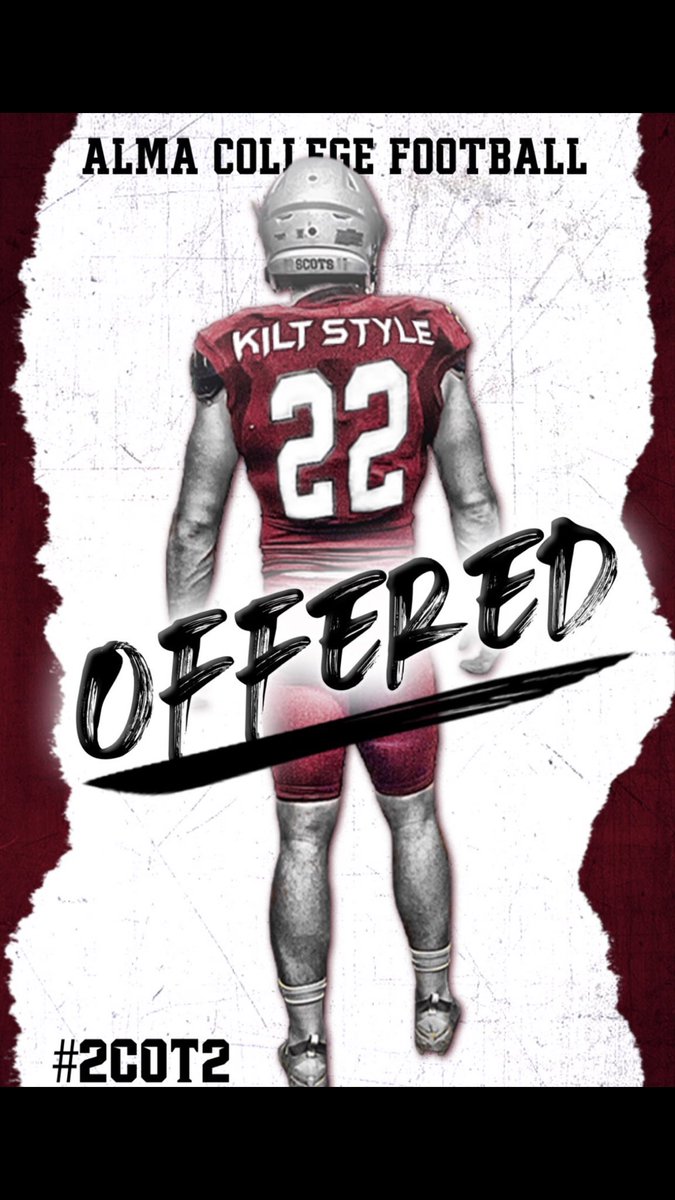 After a great visit I’m blessed to receive my first offer from alma college  <a href="/AlmaScotsFB/">Alma College Football</a> <a href="/Ryan_Ettinger1/">Ryan Ettinger</a> <a href="/FootballHowell/">Howell Football</a>