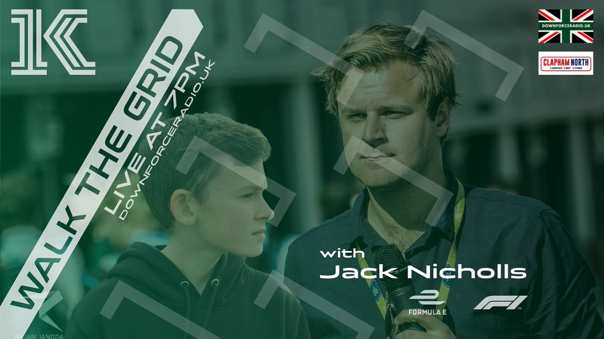 On tonight's #walkthegrid show we have the one and only @JackNichollsF1E, commentator for <a href="/FIAFormulaE/">Formula E</a> and also @f1 on <a href="/5liveSport/">BBC 5 Live Sport</a>.

Join us at 7pm on downforceradio.uk 👍

#formulae #formula1 #bbc5live #commentator #nevergiveup @downforceradio