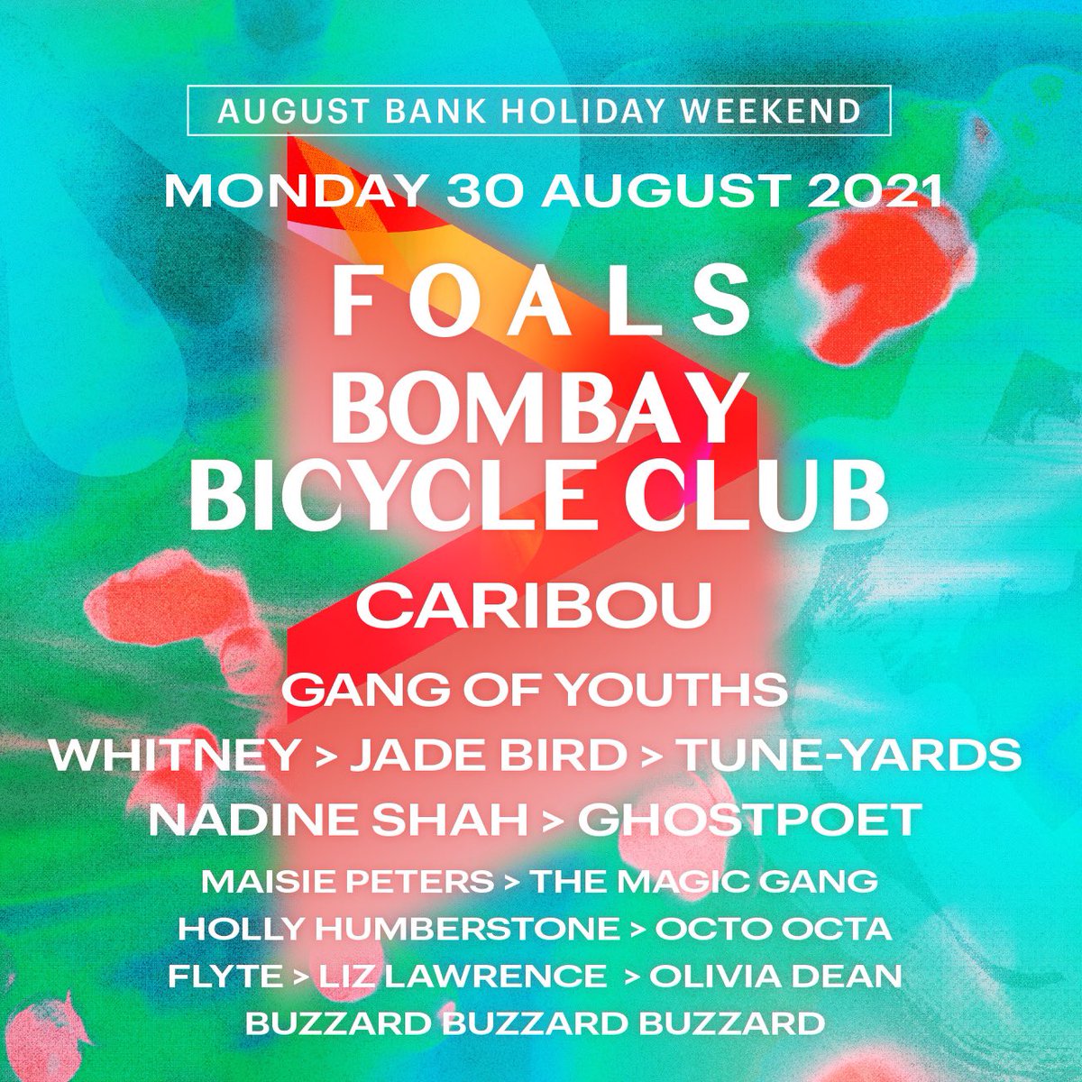 First gig booked for 2021 - <a href="/allpointseastuk/">All Points East</a> to see <a href="/foals/">FOALS</a> <a href="/caribouband/">Caribou</a> <a href="/BombayBicycle/">Bombay Bicycle Club</a>