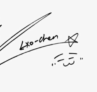 dazaijd's tweet photo. the difference between  Chen and x-chen signature I am going to cry, jongdae sooo CUTE:( https://t.co/94rZh2tFH2