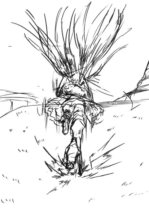 走る絵の練習。ウマ娘絵かけるな! 