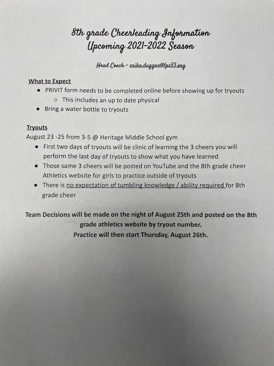 LNMSEagleCheer's tweet photo. 8th grade cheer information for the 2021-2022 season! SVMS &amp; HMS will have info meeting tomorrow during advisory! See you there! https://t.co/nuAlN0vfb4