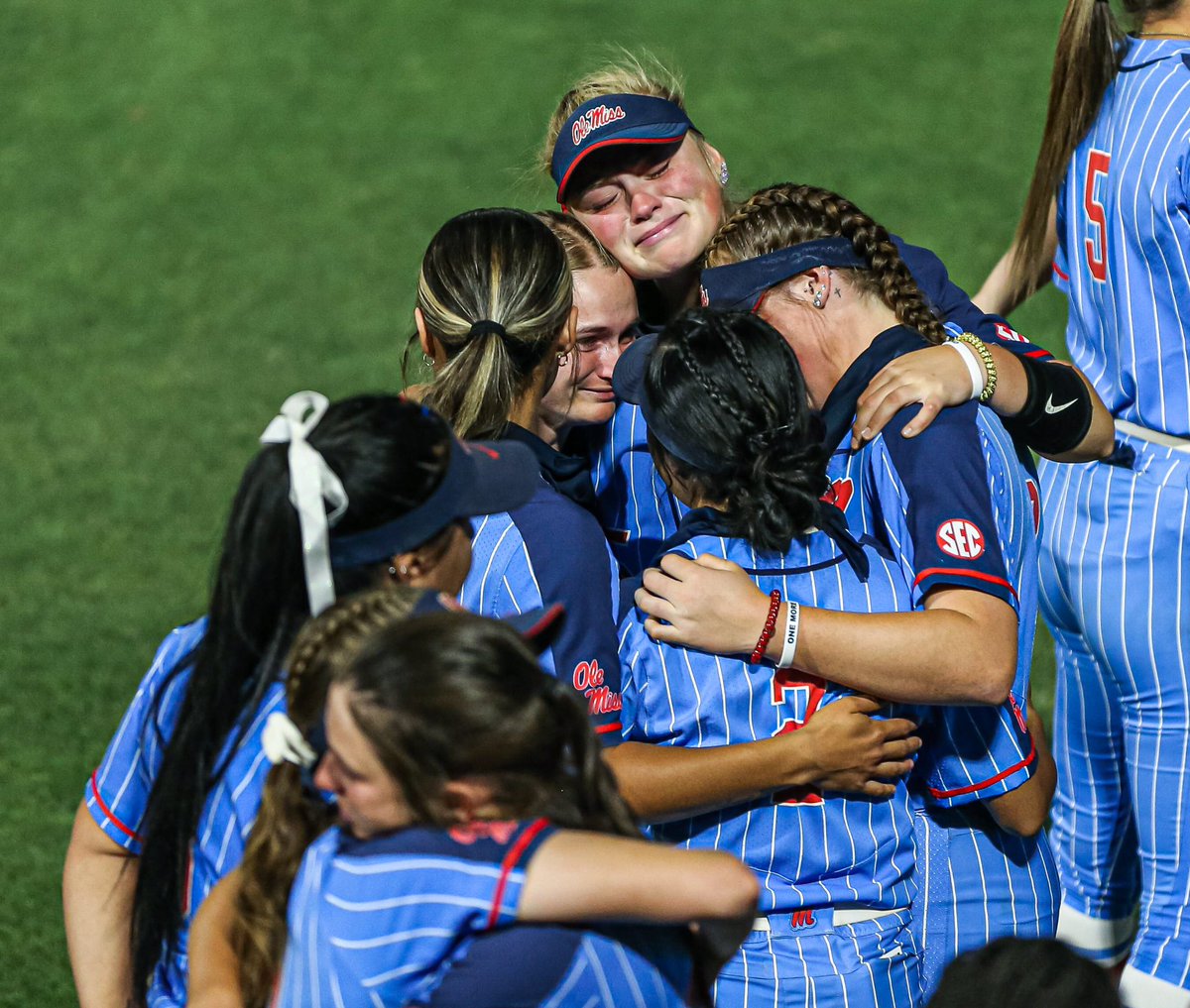 OleMissSoftball's tweet photo. The emotions are still raw but as we reflect back what a season it has been. To the fans that have stuck with us through it all, we can’t possibly thank you enough. We ❤️ you #RebelNation! https://t.co/0ey3Cb1KXX