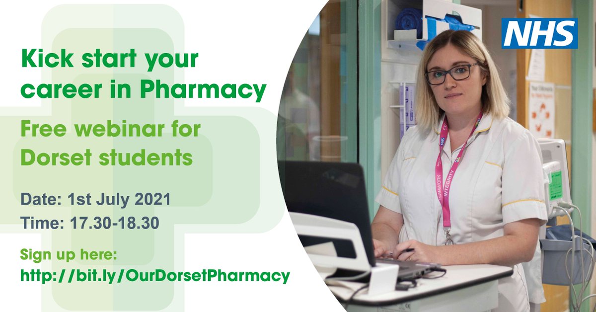 Are you a year 12/13 student? The NHS in Dorset are offering Pharmacy Technician opportunities! Join our free webinar to learn more: bit.ly/OurDorsetPharm…
