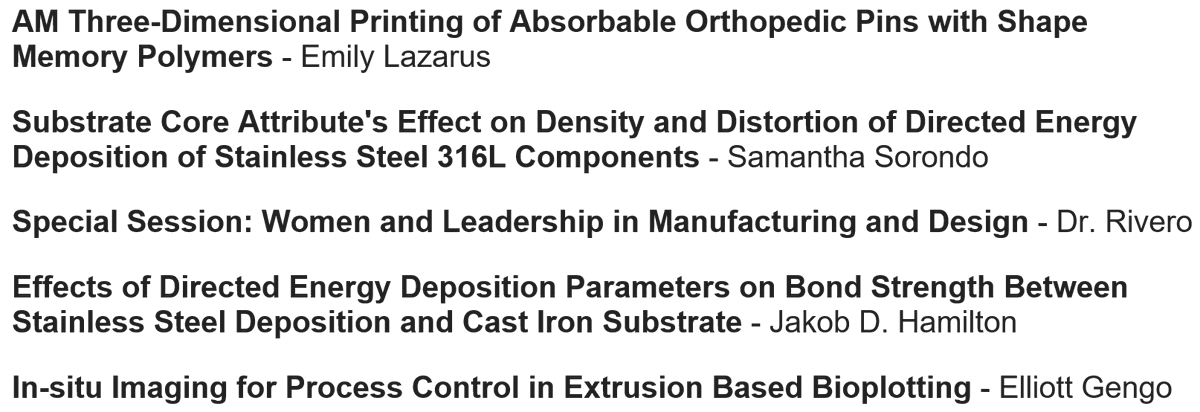 imed_lab's tweet photo. Solid representation from the iMED team at the #IISEAnnual2021! The presentations were in the Manufacturing and Design track @IISEMD, check them out if you can!

@_RITEngineering @iisenet https://t.co/4XI3iDg26s
