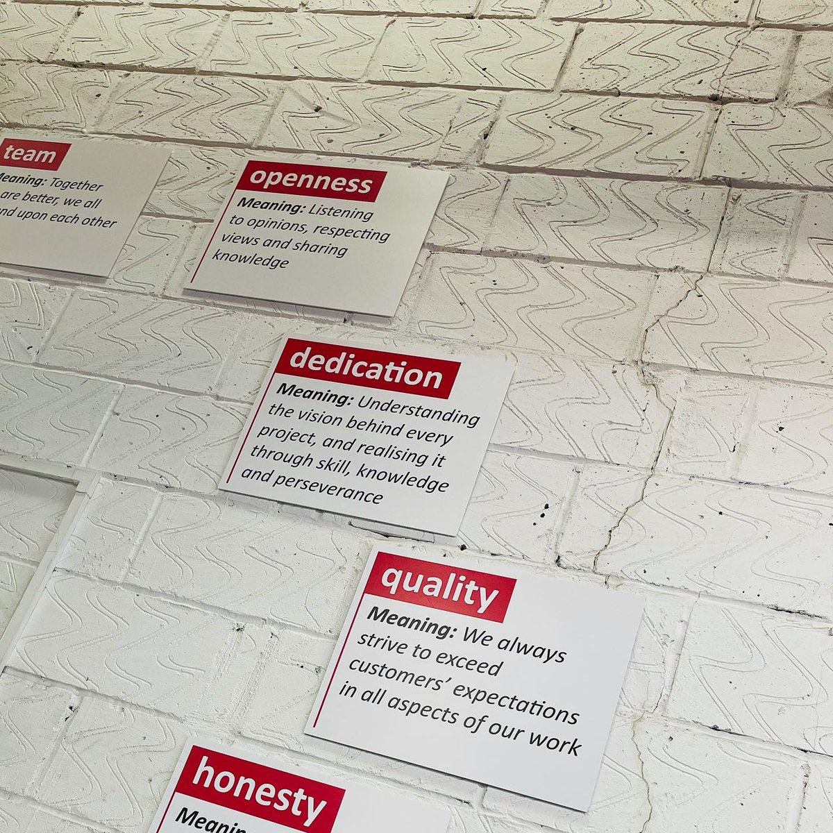 impact1994's tweet image. We like to have our brand values on show as they're an essential part of our business. They remind our team what Impact stands for &amp;amp; also gives customers an insight into our business &amp;amp; beliefs impactsignsolutions.co.uk #motivationmonday #brandvalues #internalsigns #aylesbury 1/2