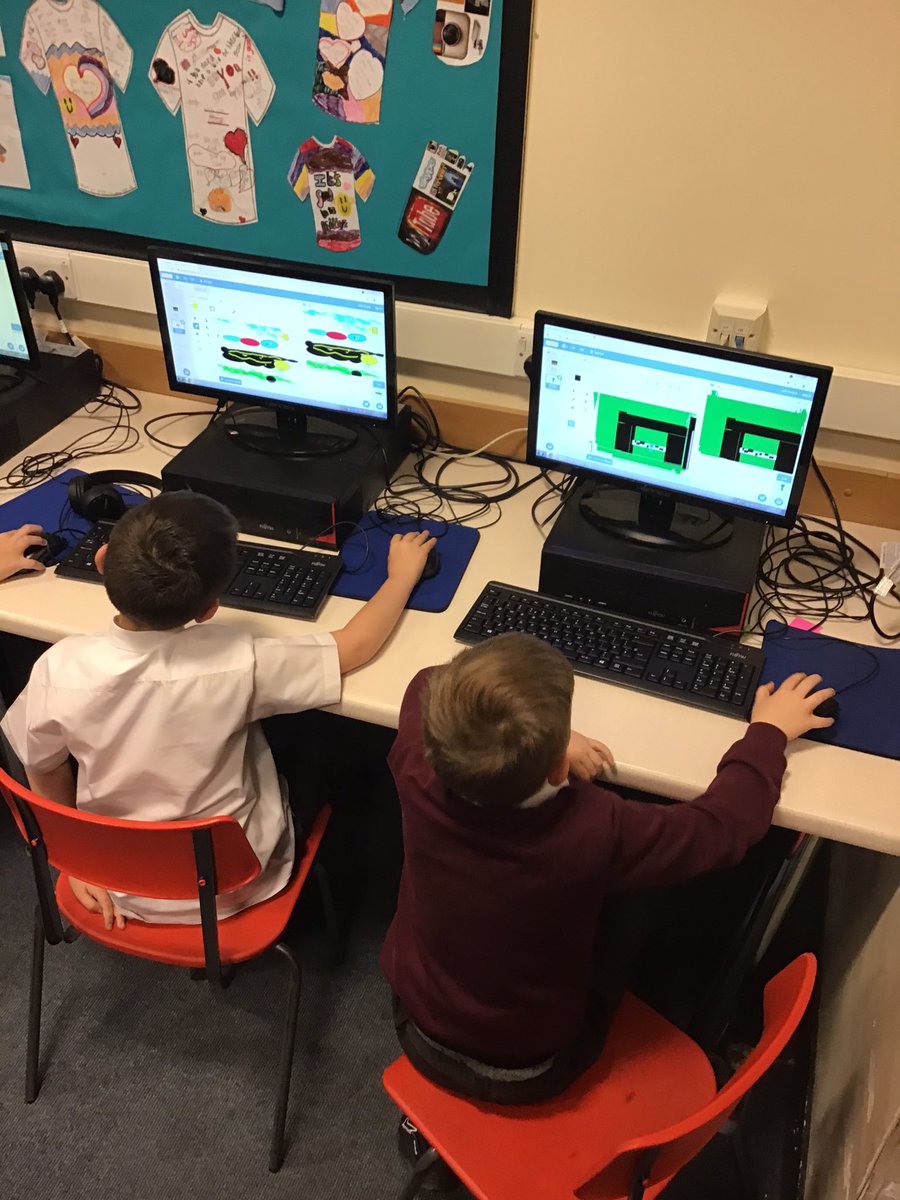 NormanPannellY3's tweet photo. Our Scratch programmers today created and customised their own racetrack backgrounds. Lots of creative ideas. #NPPSICT https://t.co/OFtPRDxRTn