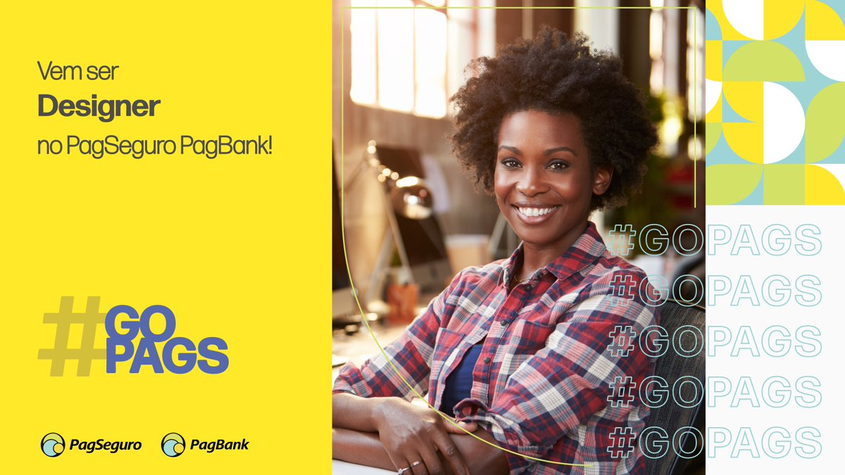 PagBank's tweet photo. Temos vagas para Designers!
Você quer fazer parte de um time estruturado, colaborativo e estratégico? Tem conhecimento de metodologias ágeis? Então #VemProPags!
Candidate-se https://t.co/Zl1f3NyNju para as vagas abertas em todo Brasil no modelo home office e vem ser um #TechPags! https://t.co/1BAyRKNLIQ