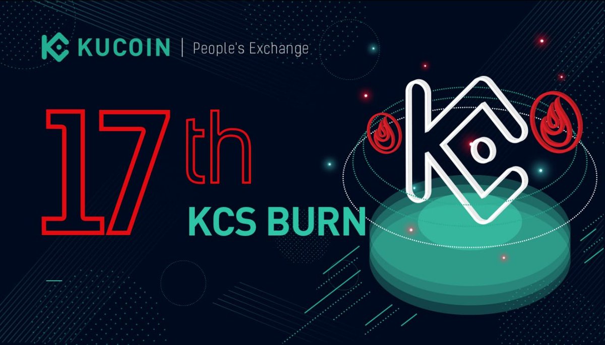 El equipo de KCS completa el 17 (abril de 2021) KCS Burn

🔥 Cantidad de quemaduras de KCS: 348,241 KCS (Valor estimado: 3,996,000 USDT)

Suministro circulante actual de KCS: 78,936,748 KCS
Suministro total actual de KCS: 168,936,748 KCS

👉 kucoin.com/news/en-kcs-te…

#Anuncio