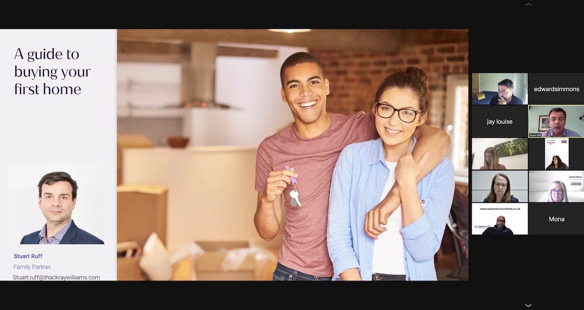 'Co-habitation agreements provide clarity and avoid confusion and lengthy negotiation if circumstances change' says Stuart Ruff of @TWSolicitors today at;

Lunchtime Webinar - A Guide To Buying Your First Home 

#firsttimehomebuyer #PropertyMatters