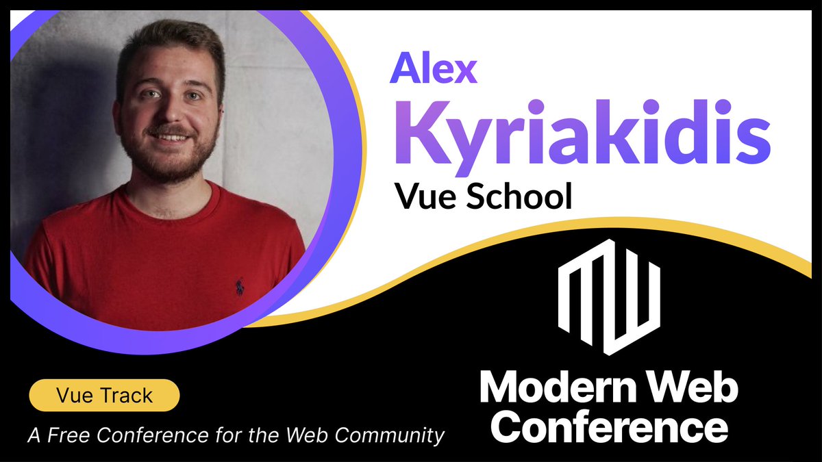 ModernWebCon's tweet photo. We are excited to announce that @hootlex will be speaking at the Modern Web Conference in the @vuejs track!

The conference takes place on a new remote events platform called @EventLoopHQ

 👉🎟️ Get your free ticket today at https://t.co/q6ZbY9lAVj https://t.co/R8vDhpYc3H