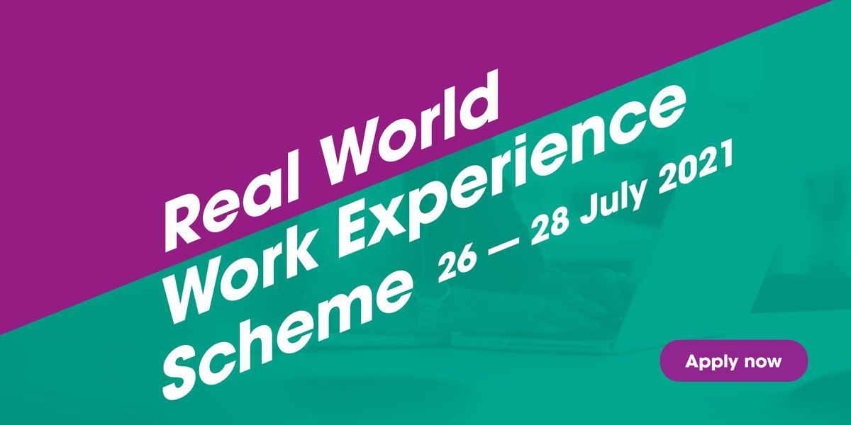 UniversityofLaw's tweet photo. We know how challenging it’s been to find work experience to support your university application this year. That’s why we’d like to invite you to our three day Real World Work Experience Scheme.

📅 26 - 28 July 2021

➡️ Find out more and apply today: https://t.co/OTdsyzFRAx https://t.co/zZKOtRJTU1
