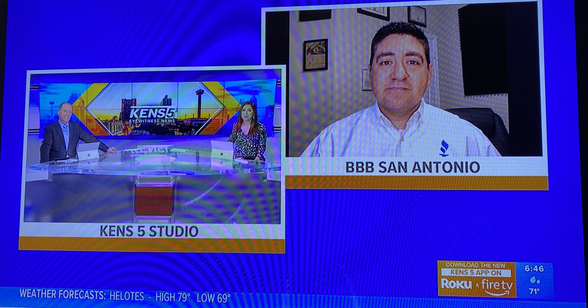 Always a treat to wake up with @AudreyC_TV, @barrydavistv and the @KENS5 crew- talking about #TravelScams for the upcoming #Summer season! #BBB #StartWithTrust
