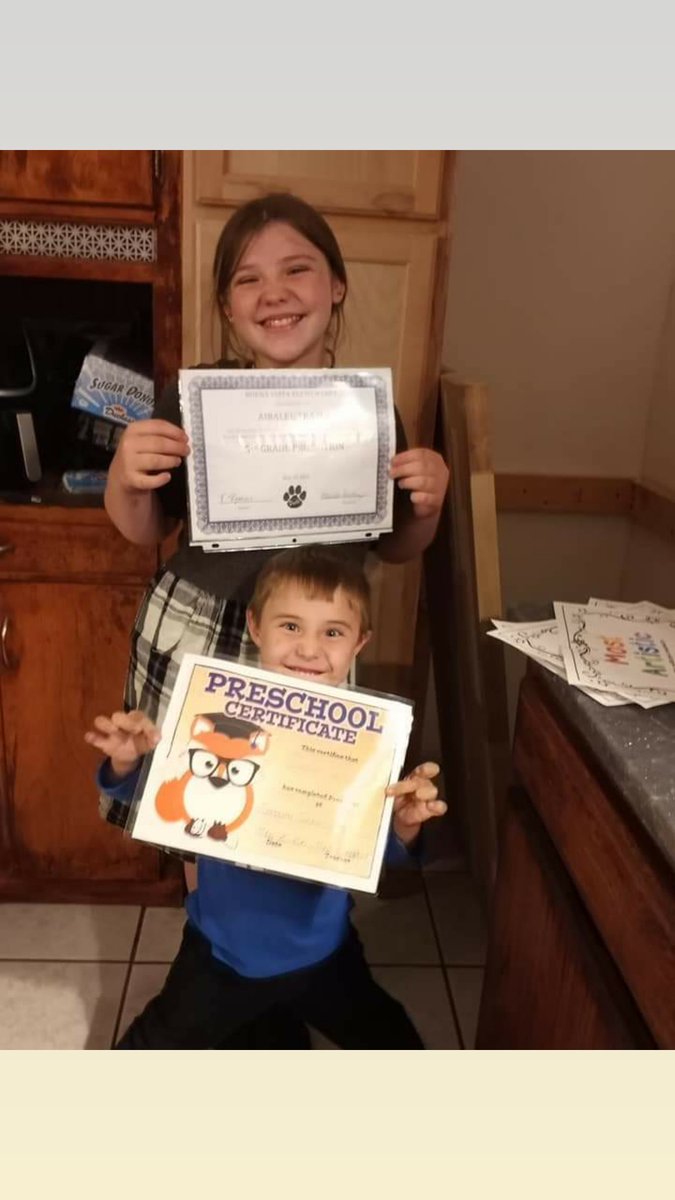 NenaTalon's tweet photo. School is out!  Promotion forward!  Airalee and Declan congratulations 🎶 https://t.co/PmrVJH3mRd