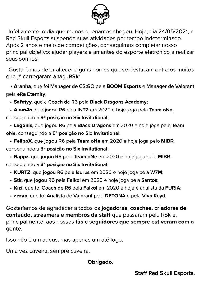 Red Skull Esports tweet media