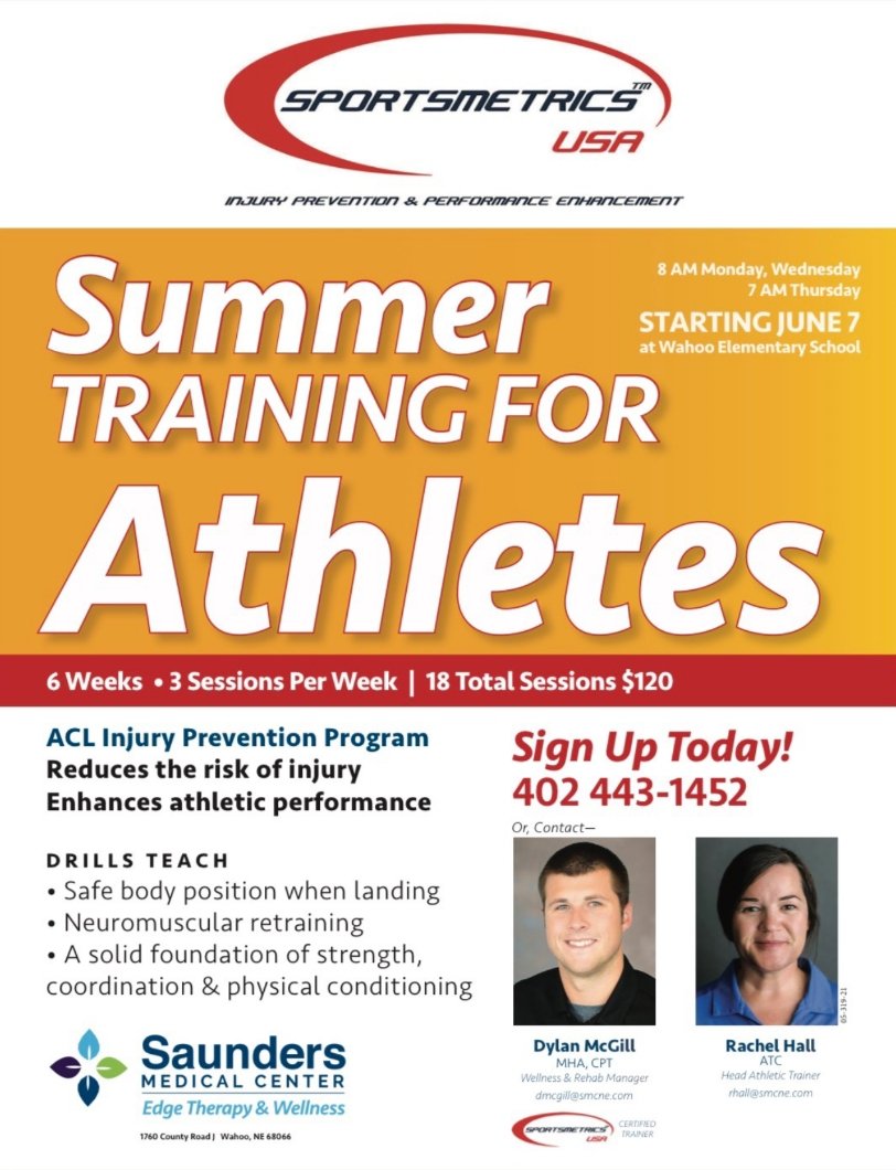 <a href="/SMCEDGEwellness/">EDGE Therapy & Wellness</a> will be offering SportsMetrics this year <a href="/wahoopublic/">Wahoo Public Schools</a> elementary gym for all students. This facility will allow more space and access for our younger athletes.