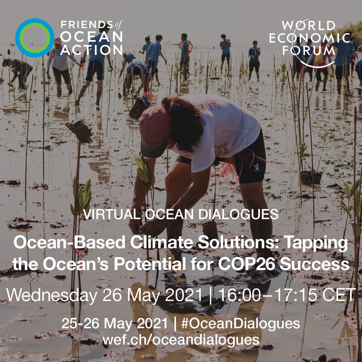 What role should the ocean play in #COP26 later this year? Join @OvaisSarmad, @e_cousens, @ZacGoldsmith, @ANGIEPOPS11, @gmunozabogabir and Cherie Nursalim as we uncover ocean-based climate solutions in this @FriendsofOcean @wef Virtual #OceanDialogues at wef.ch/oceandialogues
